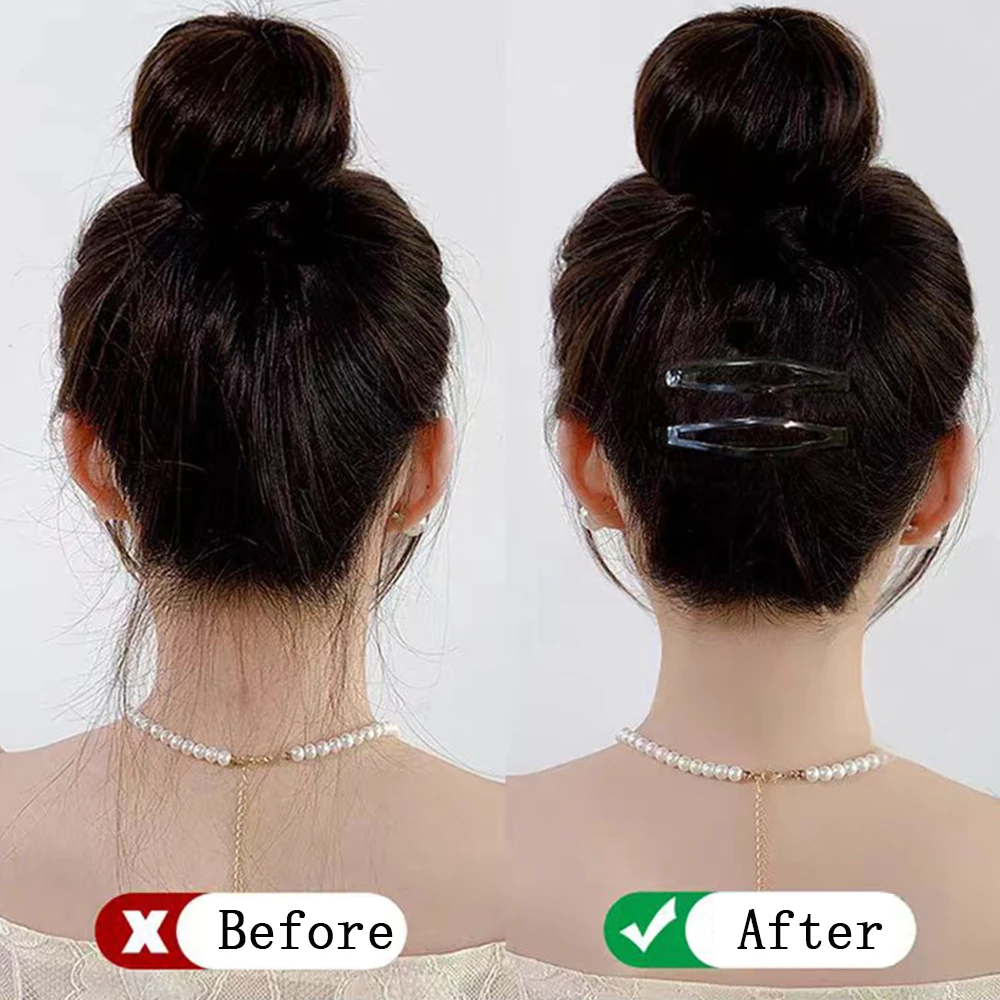 Elegant Black Metal Hair Snap Clips - Set of 12 Premium No-Slip Barrettes