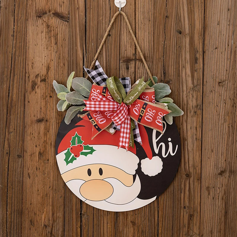 thumbnail image 1 of Adornos navideños Decoración creativa para puerta de entrada Corona colgante Número de puerta Colgante para jardín, 1 of 5