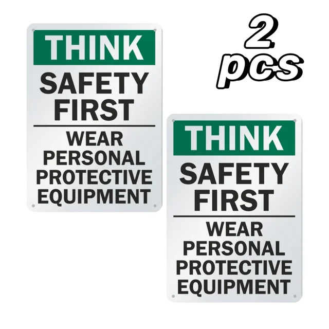 Think Safety First Metal Sign Waterproof