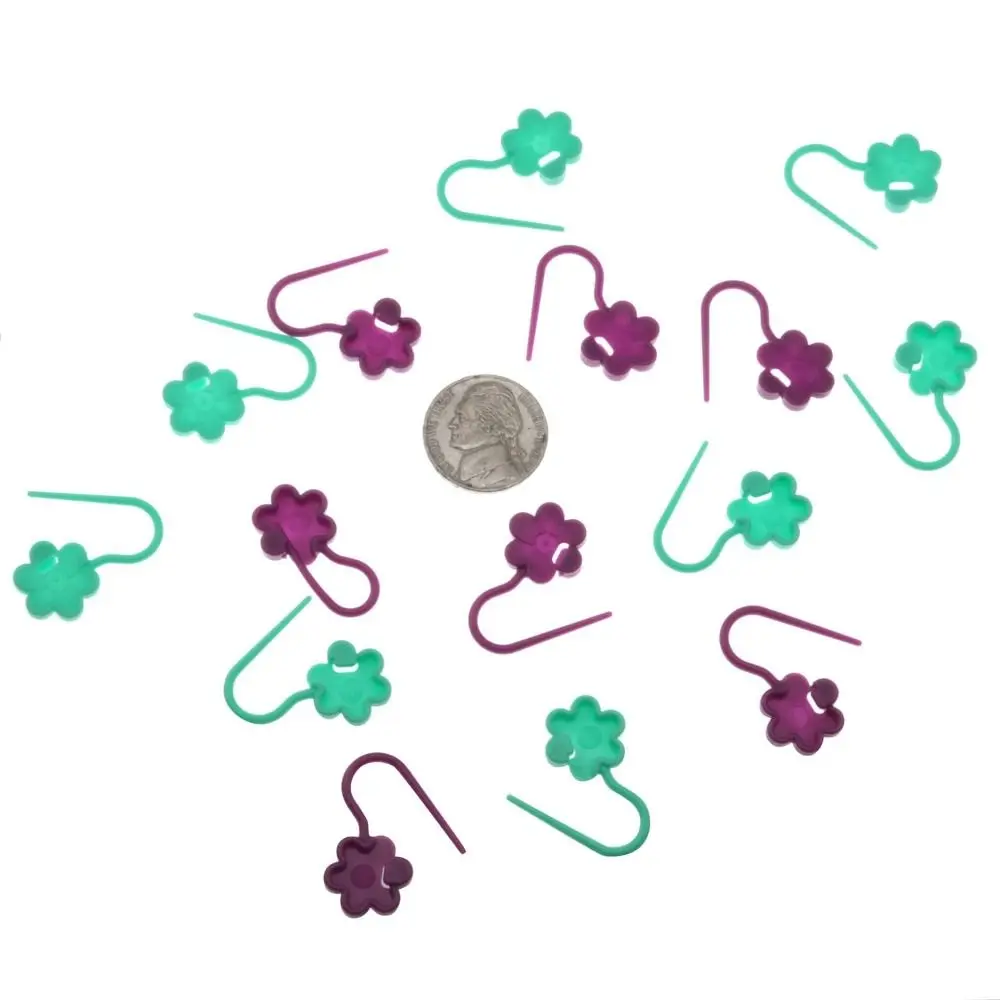 DIY Craft Marker Tools Flower Locking Stitching Marker Clip Colorful Locking Ring Big Eye Sewing Needle Metal 100Pcs