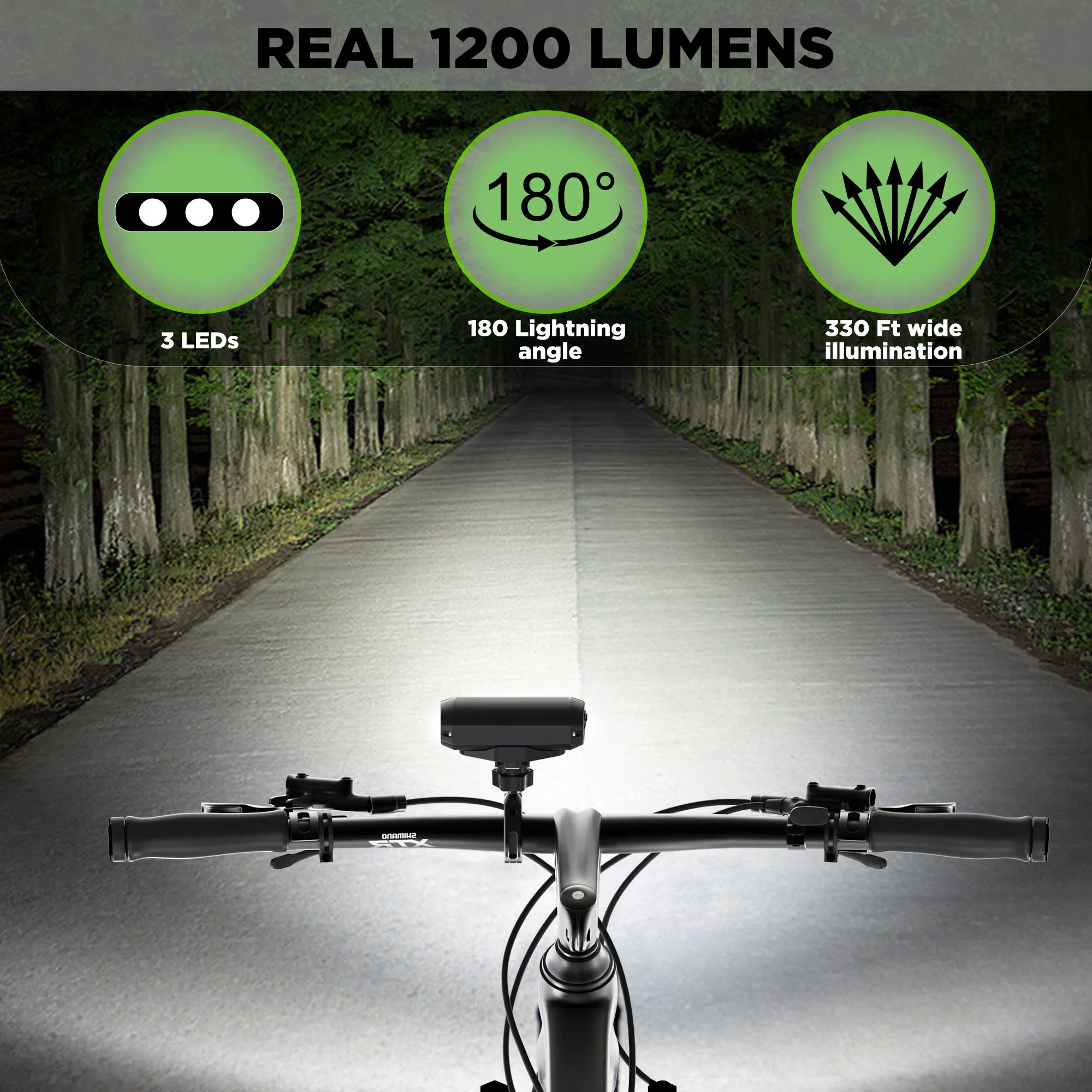 AKALATE  Ʈ Ʈ, USB C  LED  Ʈ, 1200 , 4000mAh Ŭ , ȸ MTB   