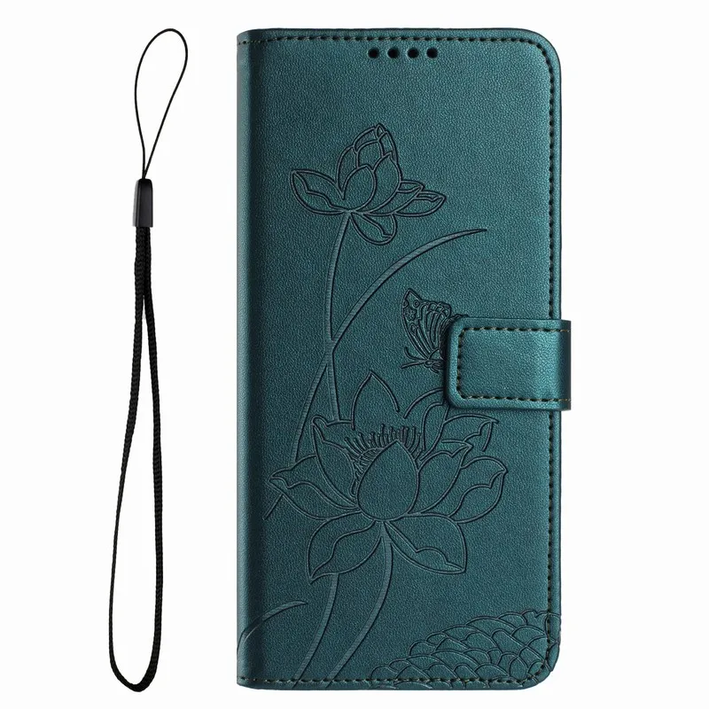 Charming Lotus Flower Phone Case with Wallet and Stand功能