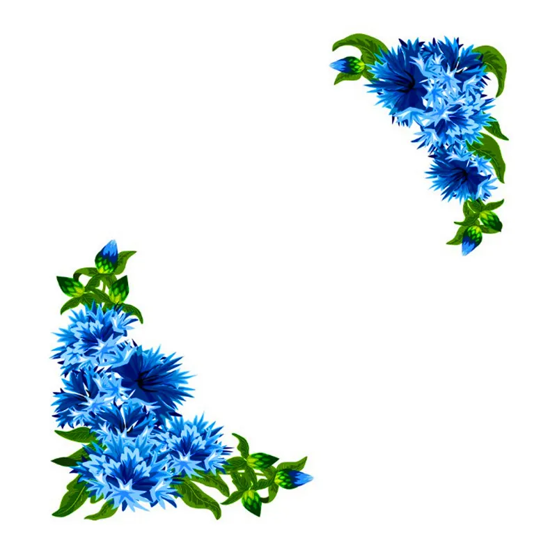 High Quality Yellow Sunflower Window Oblique Sticker Blue Sunflower