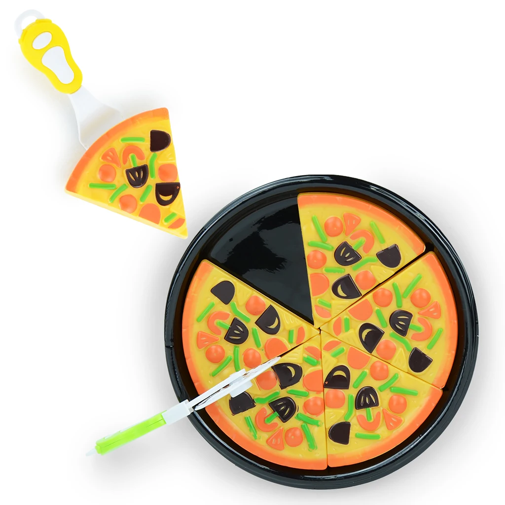 Simulation Kids Pizza Cutting Toy Food Plastic Pizza Cooking Gift Boy Girl Kitchen Toy House Pretend Toy Play Kitchen Game Toy 4