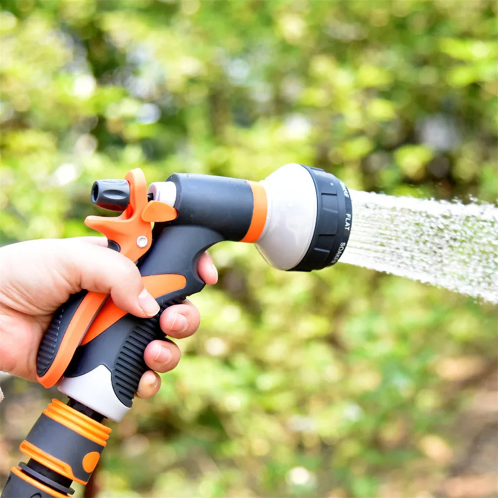 8 Pattern Garden Water Gun Hose Nozzle Mutifunctional Household Car Washing Yard Water Sprayer Pipe Tube Nozzle Sprinkle Tools