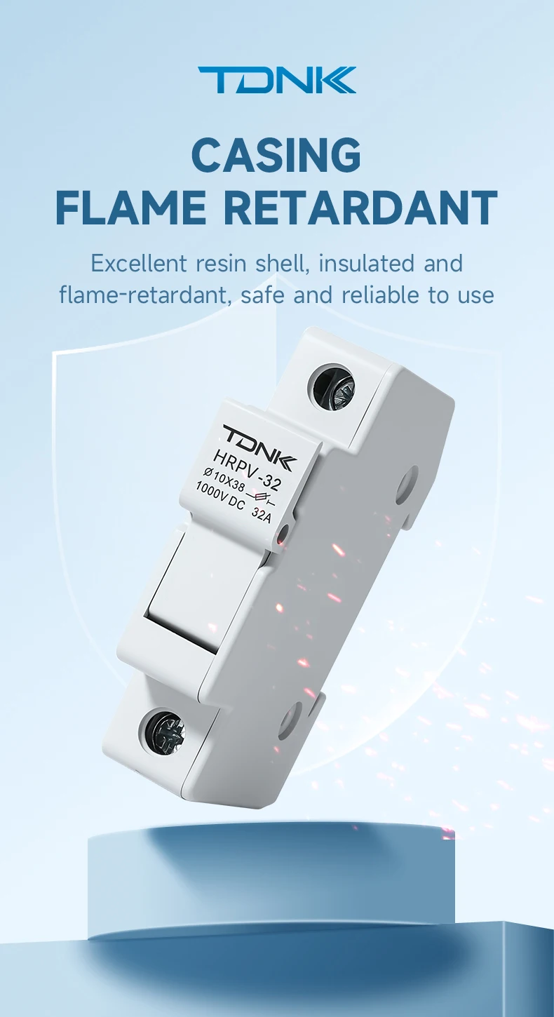 TDNK 1P 2P 1000V Solar-Gleichstrom-Sicherungshalter Photovoltaik-Verbindung 10x38 für PV-Combiner-Box - Solarsystem-Sicherungshalter 6A-32A – Detail 6