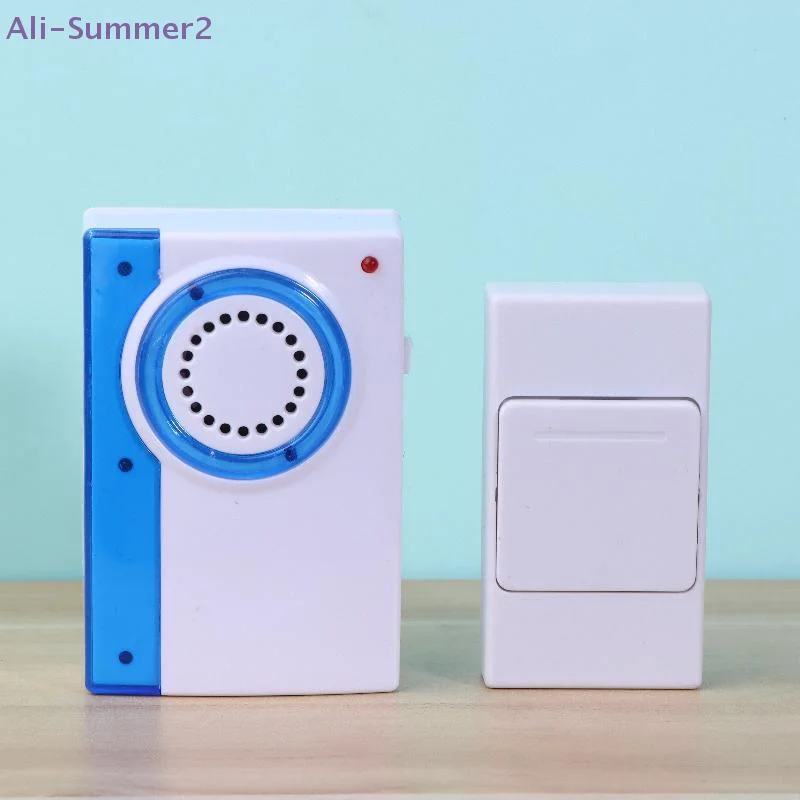 {Summer2} {Summer2} 원격 제어 도어벨 접착식 장거리 고음질 호출기 노인 및 어린이용 스마트 도어벨