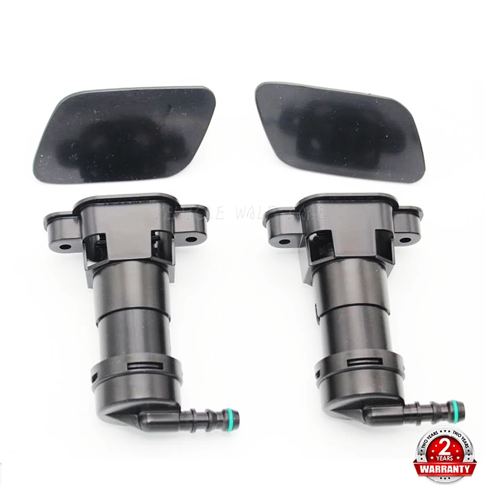 Car Headlight Washer Nozzle Cover Front Headlight Washer Lift Cylinder Spray Nozzle Jet + Cover Cap For Audi A4 B6 Avant 2000-2005 Car-styling