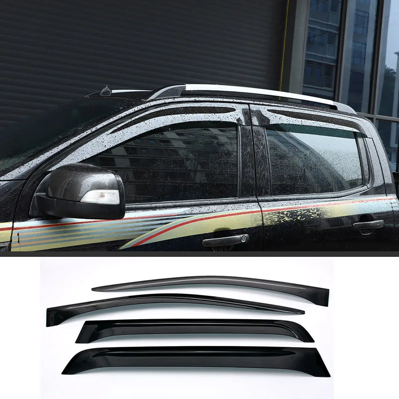 Per Ford Ranger Wildtrak 2015-2021 Abs Visiera Esterna Per Auto Vent Shades Window Sun Rain Guard Deflettore Accessori Per Auto