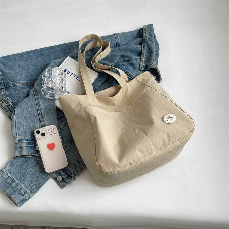 Shoulder Bag Canvas Large Capacity New Handbag Korean Casual All-match Tote Shopping Bag Leisure Daily Commute Bags for Women