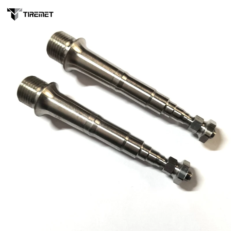 Tiremet 1Pair Bicycle Titanium Pedal Spindle With Nut Fit