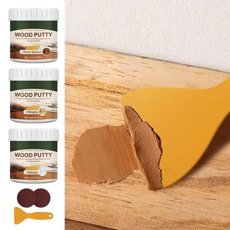 Wooden Floor Scratch Repair Long-Term External Wood Filling Wooden Furniture Repair Kit Practical Dyeable Wood Filling wood filler