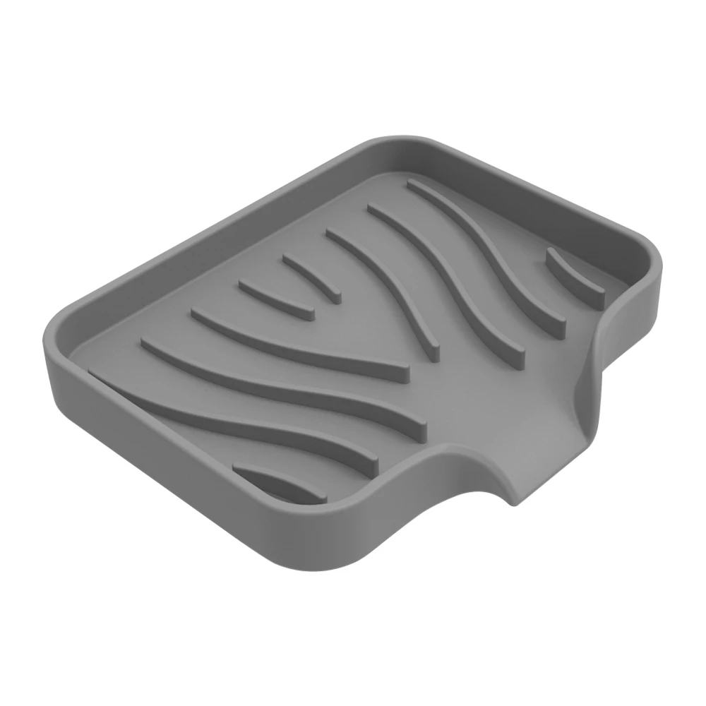 New Kitchen Sink Sponge Holder Silicone Soap Dish Bar Soap Holder Self Draining Anti-slip Storage Rack Bathroom Kitchen Supplies 6