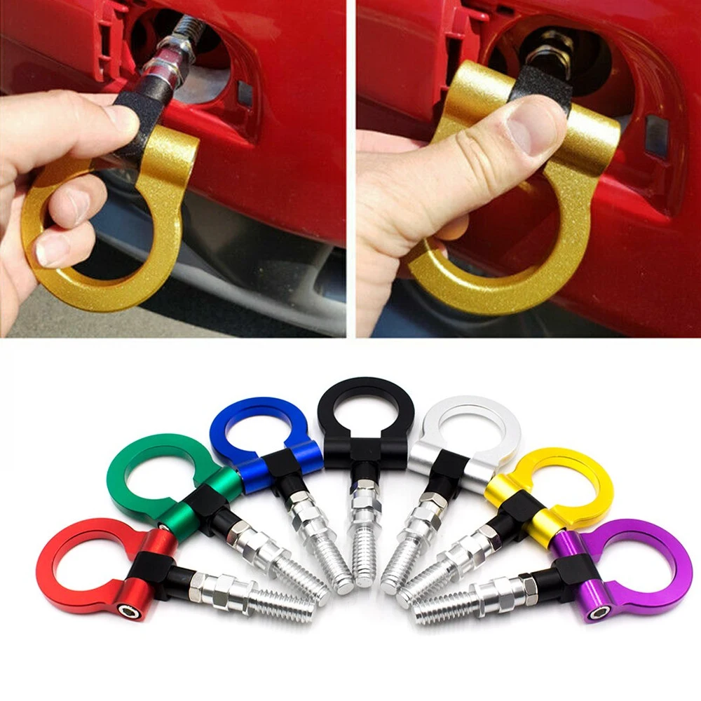 Universal Racing Tow Hook for European Japanesee Cars Blue Red Golden