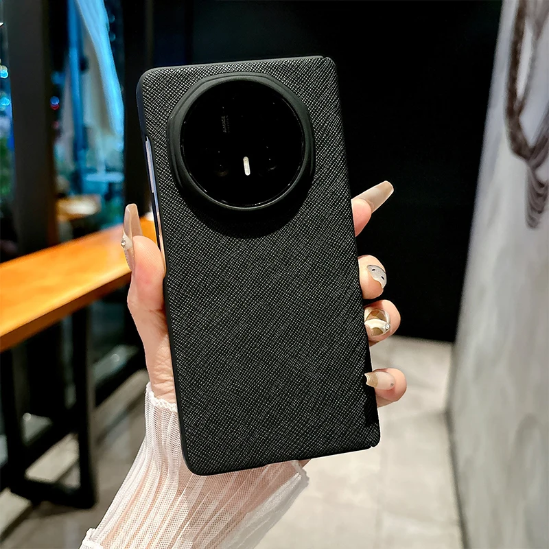 Shockproof Magnetic Hinge Leather Smartphone Case - Slim Hard PC Back, Full Protection
