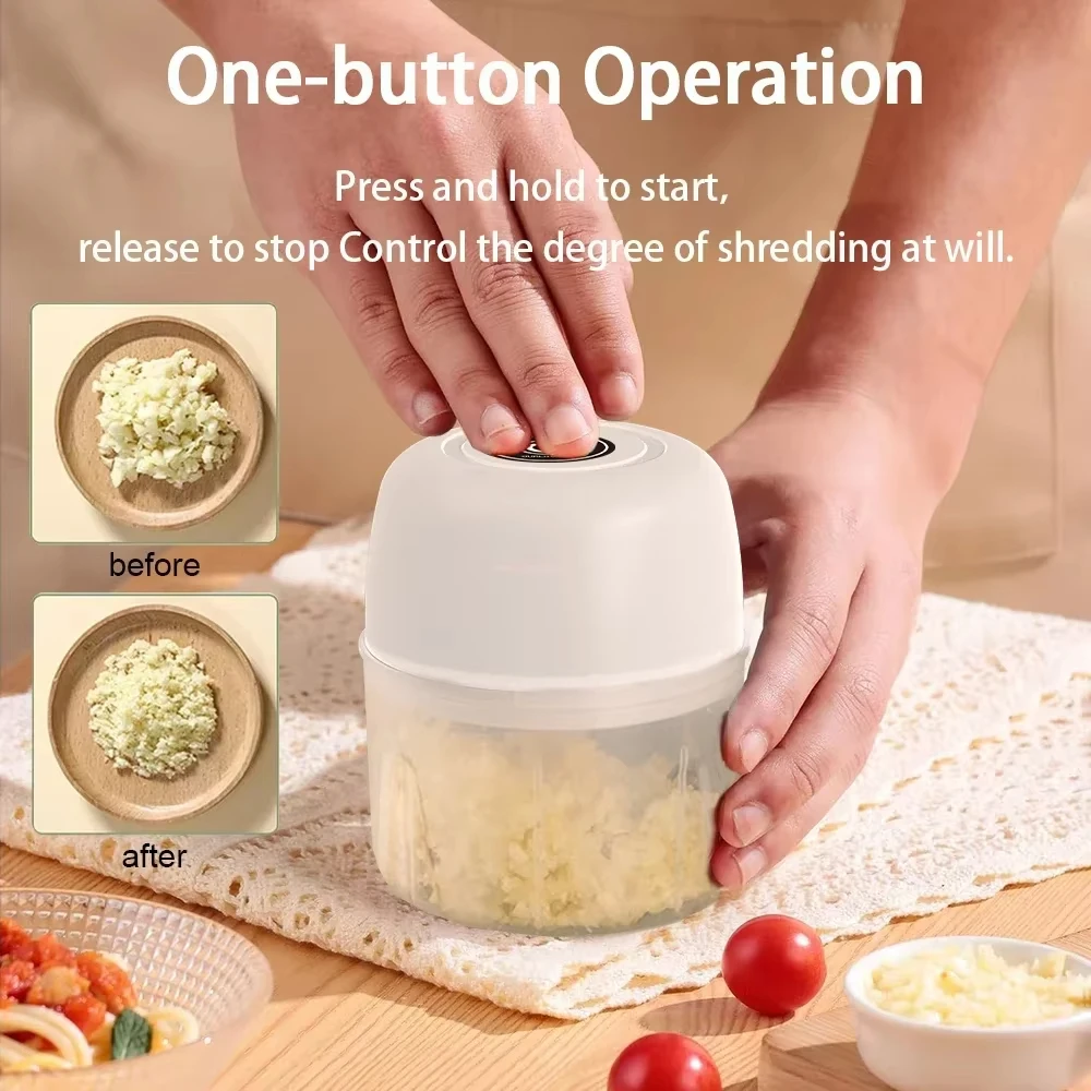 Electric garlic grinder, meat grinder, garlic grinder, 250ML onion chopper, vanilla vegetable chili grinder, kitchen mixer 4