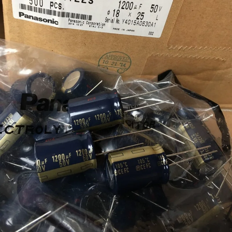 

2 шт. 1200UF 50V Panasonic конденсатор лихорадки 50V 1200UF 18X25 FC Замена 50V 1000UF