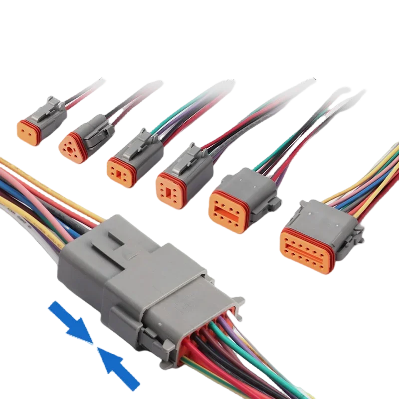 dt conector impermeavel macho femea 18awg fio 01