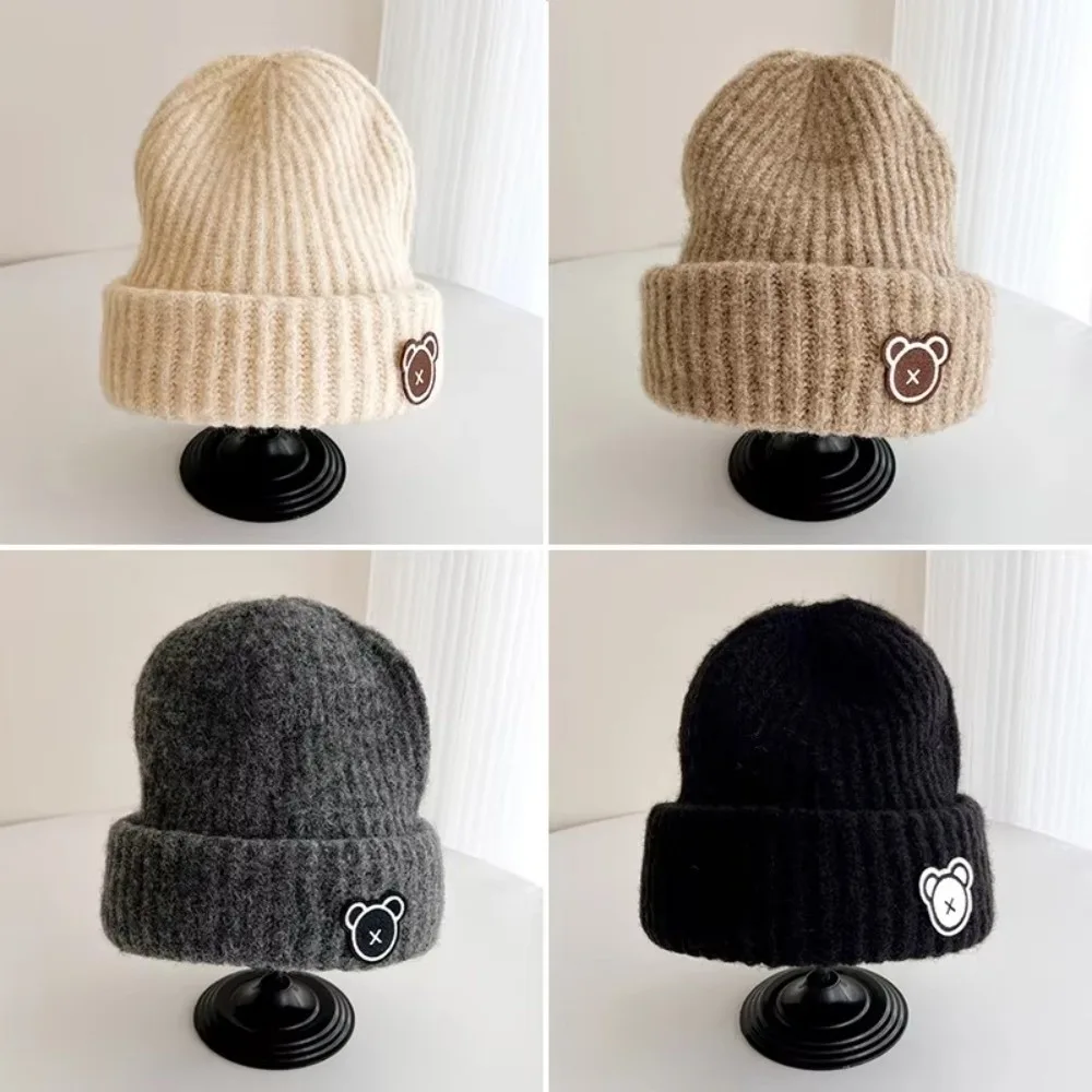 Polyester Knitted Winter Hat for Kids Boys Girls