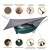260x140cm Outdoor Double Camping Hammock with Mosquito Net and Rain Fly Tarp Lightweight Parachute Hammocks for Travel Hiking 3