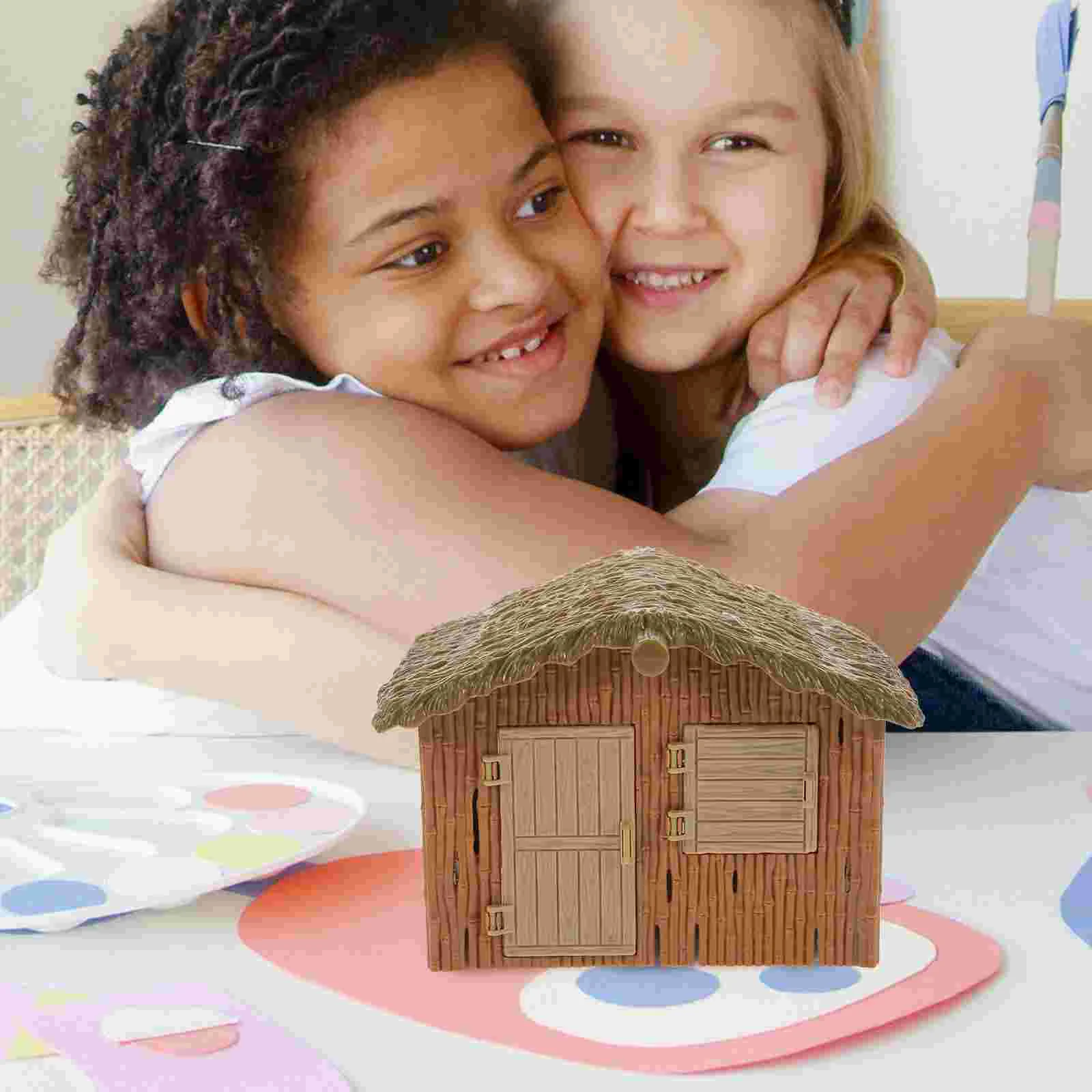 

Farm House Model Tiny Miniature Garden Decor Plastic Fake Props Small Decoration Micro Landscape Child