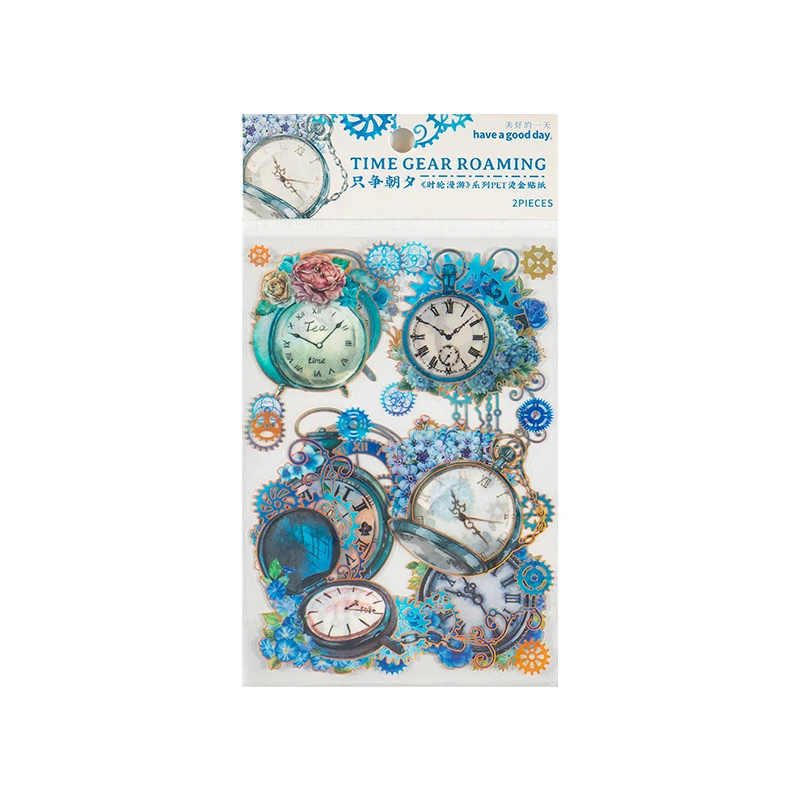 Decorative stickers self adhesive stickers paper stickers 2 sheets PET flowers stickers for scrapbooking