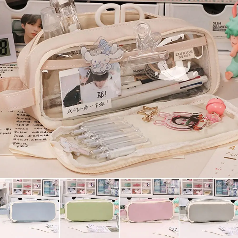 Large-capacity Pencil Case Portable Pen Pouch High Quality Stationery Organizer for Student pencil case aesthetic girls color pencil box cartoon stationery box large capacity pencil pen pouch office stationery organizer