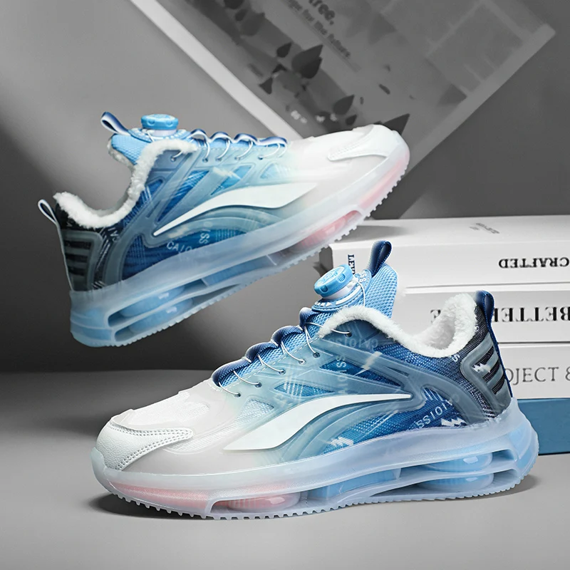 Men's Sneakers, Couple Style, Men's Casual Shoes with Rotary Buckle, Lightweight Running Shoes, Comfortable for Sports, Soft Upper, Wear-Resistant Sole, Suitable for Outdoor Sports, Walking Shoes, Camping, Travel