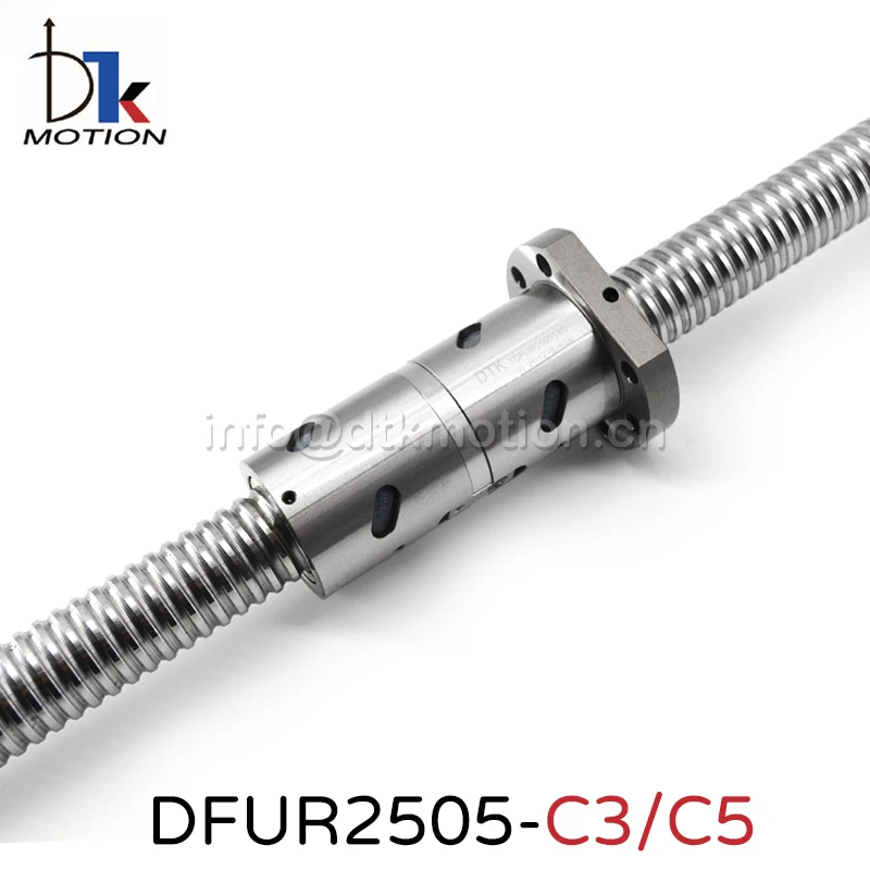 

DTK Тайвань DFU2505 C3 C5 заземление 5 мм свинцовый 700 ~ 800 мм R25 шар вал с винтовой резьбой Высокоточный фланцевый CNC шлифовальные шпиндели R25 TBI