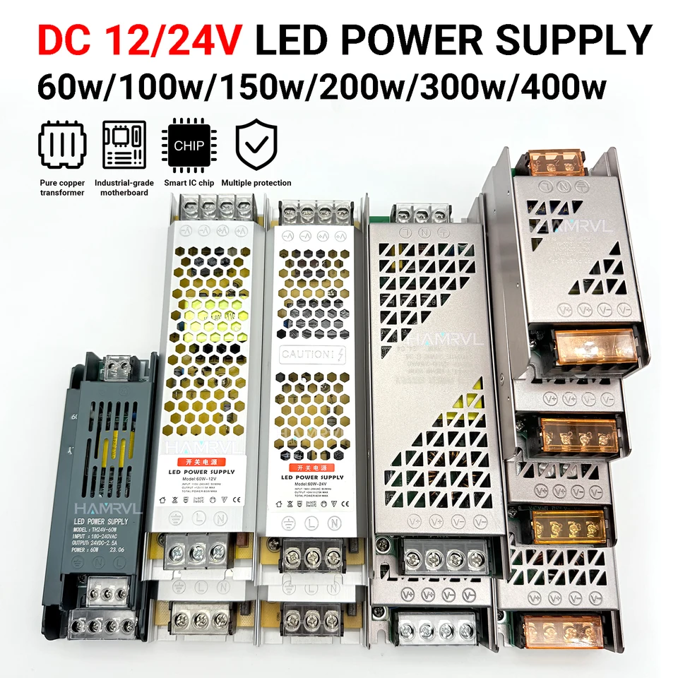 MALIIGAZA 24V 400W LED Power Supply Transformer - Silent Copper Shell, AC100-265V Input, For Indoor LED Strips - View #4