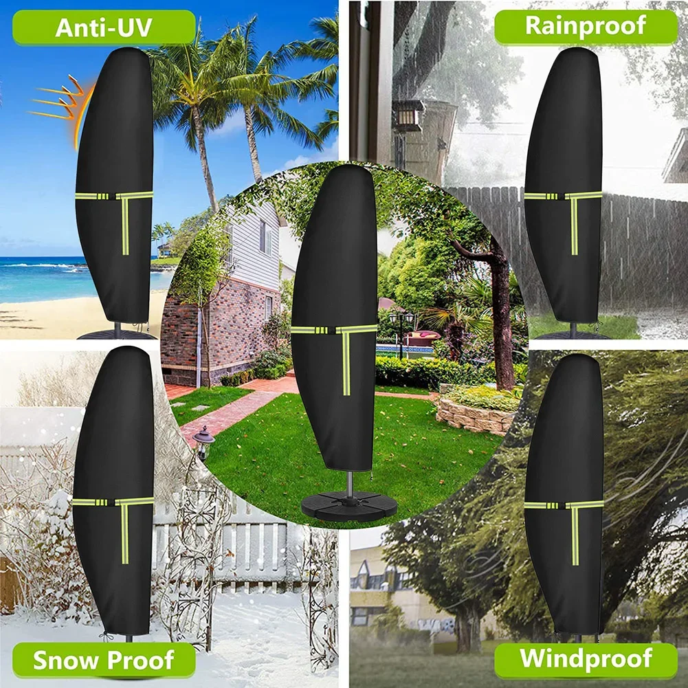 Garden Parasol Covers Patio Umbrella Cover Waterproof Anti-UV Upgraded Tear-Resistant Large Cantilever Parasol Cloth