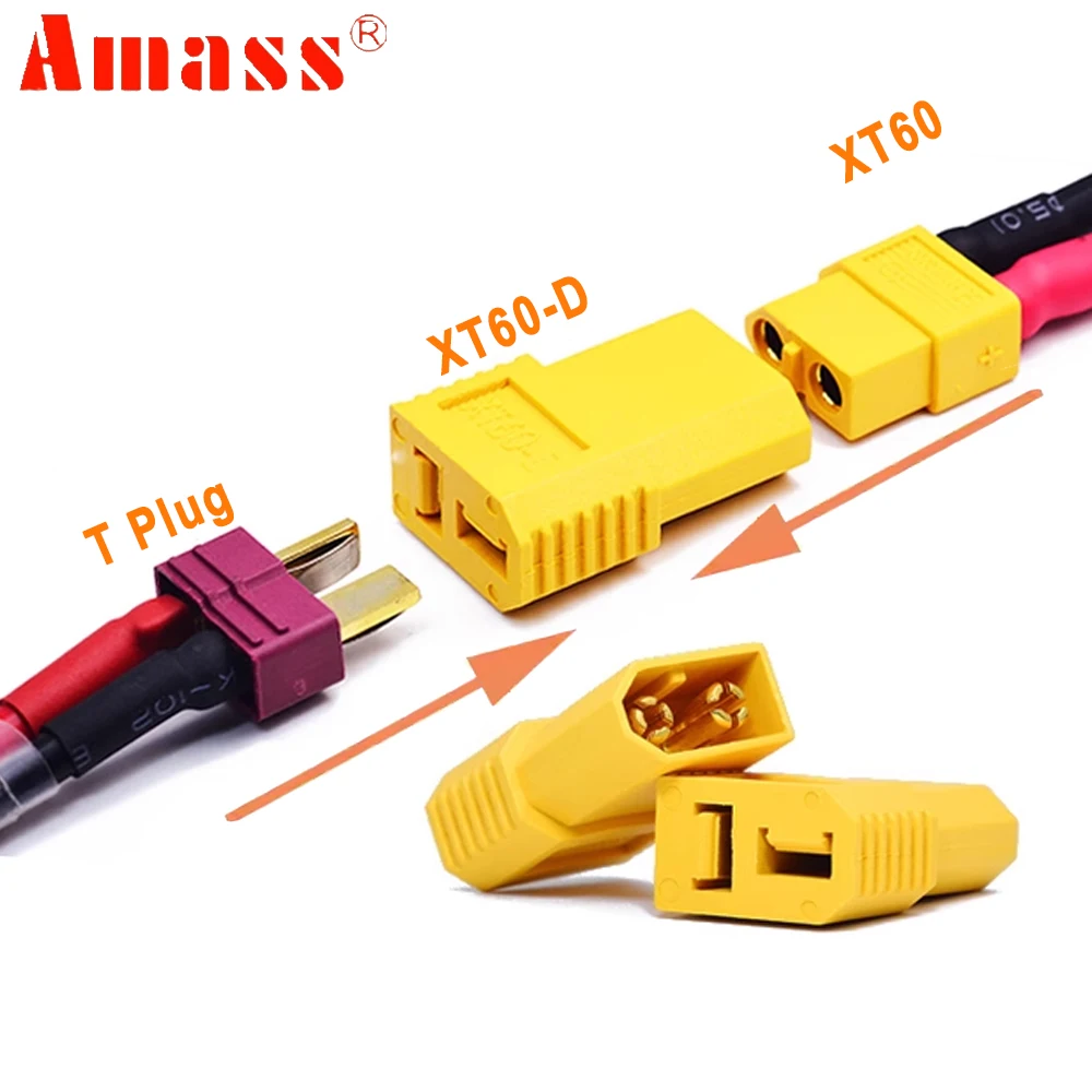 2 Paia Adattatori Connettori Da EC3 A XT60 Maschio/Femmina Per RC Drone E Auto