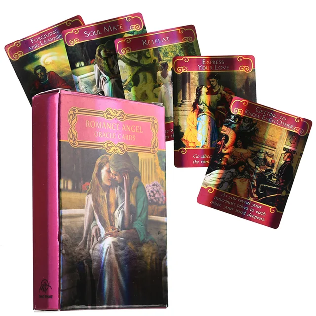 Tarot Cards Deck Romantic Angel Oracle Cards Love Divination Fate Interactive Board Games For Kids Adults Party Entertainment 1