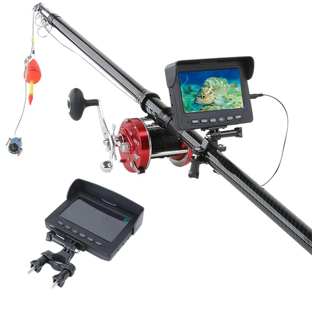 4.5m fishing metal reel rod camera set portable fish finder fish