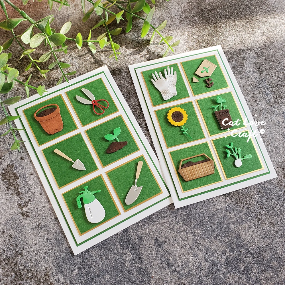 Catlove 원예 도구 금속 절단 다이 스크랩북 몰드 스텐실 다이 컷 카드 제작, DIY 공예 엠보싱, 새로운 다이