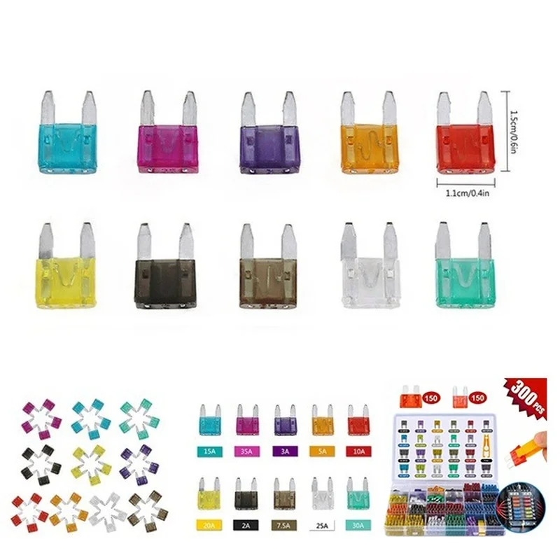 Car Fuse Blade Fuse Kit Fuses Automatic Truck Blade The Insurance Insert Insurance of Xenon Piece Lights Auto Accessories car fuse kit blade fuses car fuses