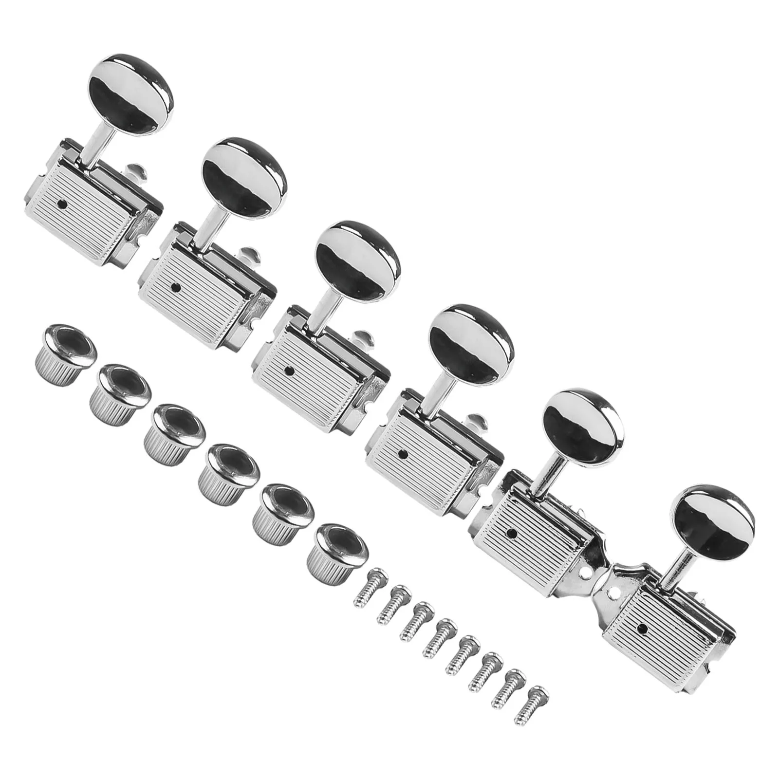 

Прочные машинные головки для правой гитары металлическая электрогитара Silver TL тюнер для электрической гитары Колки в винтажном стиле