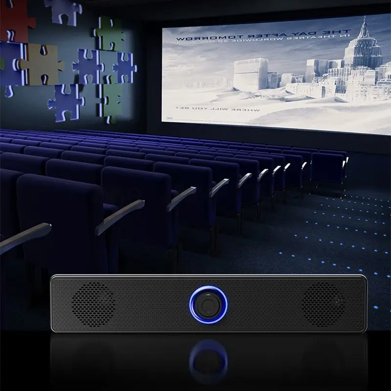 Desktop PC Speaker With Microphone Computer Speakers Bluetooth Wired Mic 4D Surround AUX Soundbar Stereo Subwoofer Sound Bar