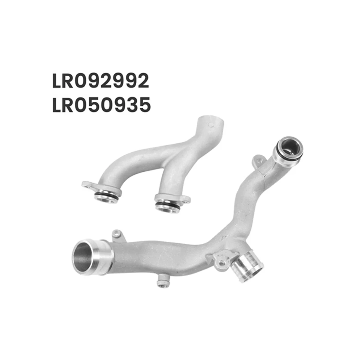 

Car Aluminum Thermostat Water Outlet Tube Hose Upper LR090630 Lower LR092992 for Discovery 4 Range Rover Sport Velar