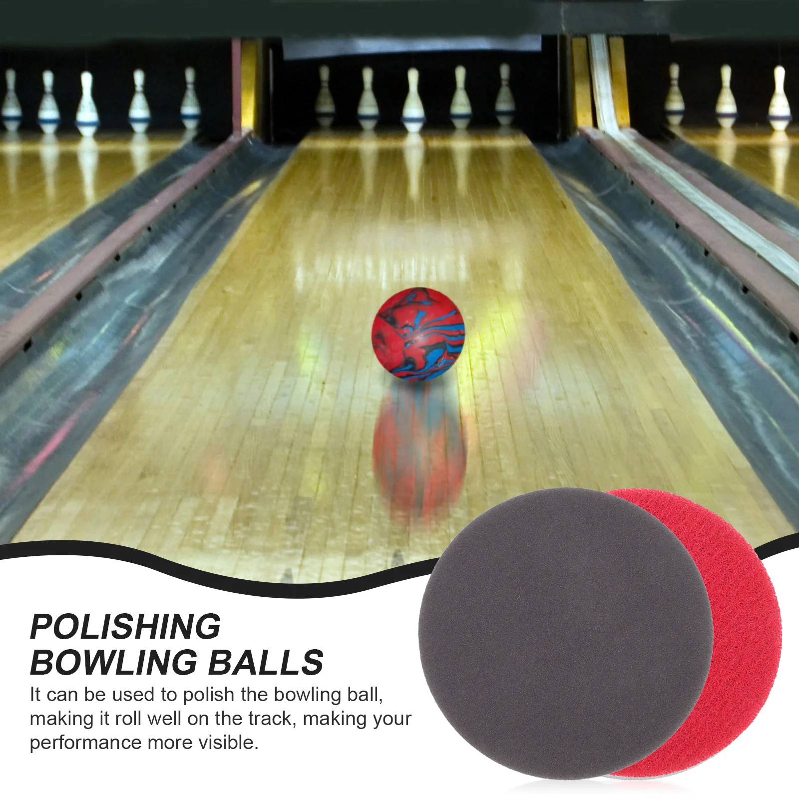 8Pcs Bowling Sanding Pads Polishing Bowling Clean Pads Daily Use for Balls bowling accessories bowling pad cleaner