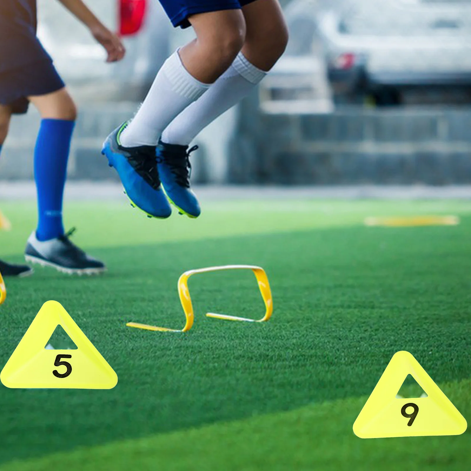 

10 Pcs Digital Logo Plate Soccerball Small Cones Training Aids for Sports Football Tool Outdoor Disc