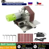 Belt Sander Electric Sanding Polishing Grinding Machine 7 Variable Speed with 10 Sanding Belts for Polishing Wood Acrylic Metal 1