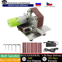 Belt Sander Electric Sanding Polishing Grinding Machine 7 Variable Speed with 10 Sanding Belts for Polishing Wood Acrylic Metal 1