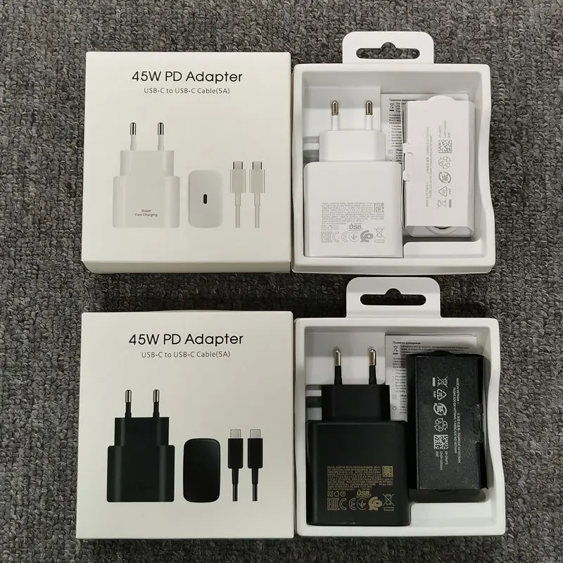 Зарядное устройство Samsung, 45 Вт, PD, для Galaxy Z Flip Fold 5 4 3 2 S20 S21 S22 S23 S24 Note 20 Ultra 10 Plus