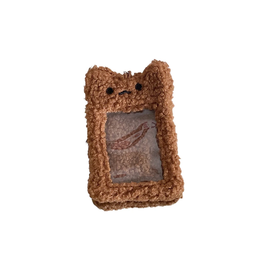 Credit Card Holder Card Holder Card Protector Idol Card Protector Photo Card Holder Idol Card Book Photo Album Photo Card Binder Plush Card Cover Star Chasing Pendant Cartoon Protector Case Animal Shape Cute Photo Card Holder Sweet ID Credit Case Keychain
