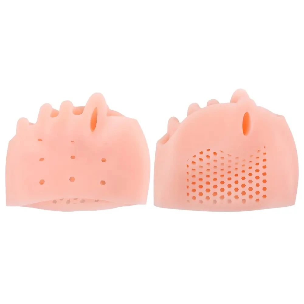 2pcs Silicone Forefoot Pads Gel Insoles Pads Toe Separator Cushion Pad Pain Relief Insoles Finger Toe Valgus Corrector Gel