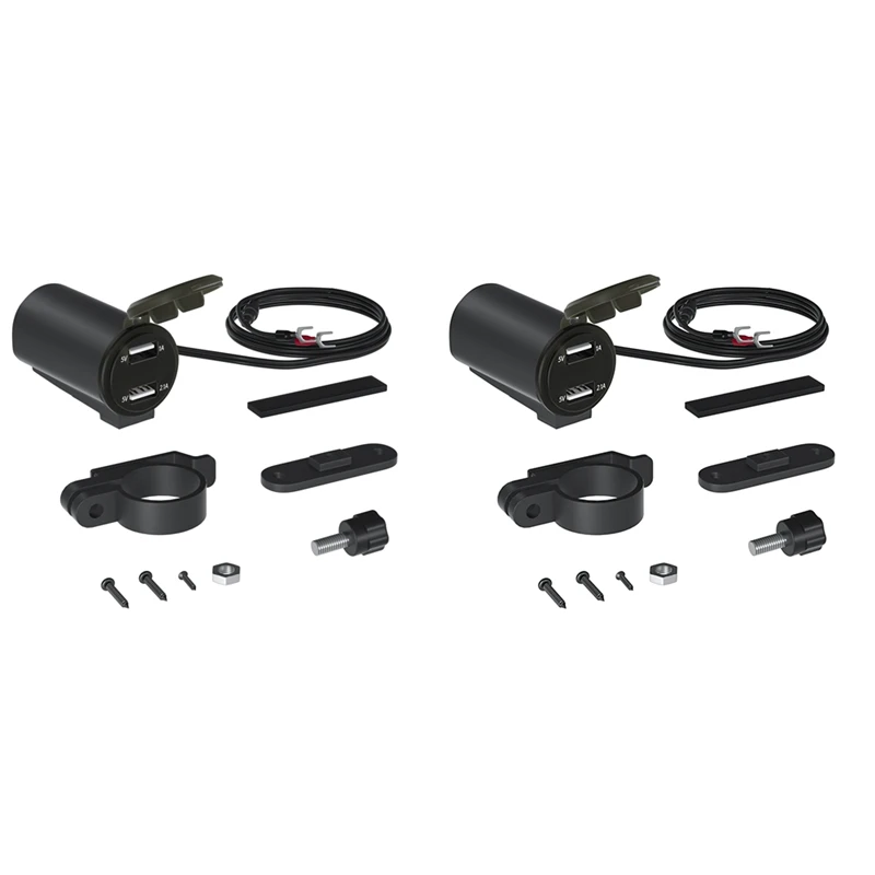 

Зарядное устройство для мотоцикла из АБС-пластика с двумя USB-портами, 3,1 А