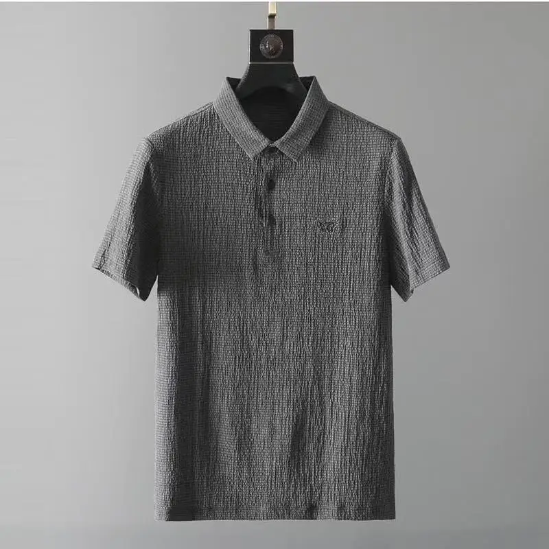 Clothes for men Summer Casual Simple Printed Embroidered Set Short-sleeved Trousers Thin Breathable Fashion Two-piece Set