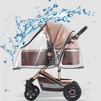 Universal Stroller Rain Cover Baby Car Weather Wind Sun Shield Transparent Breathable Trolley Umbrella Raincoat Accessories