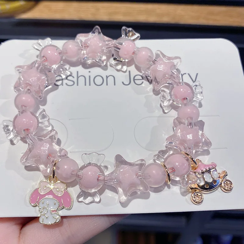 Sanrio Charms Bracelet Luxury Hello Kitty Beads Bangle for Women DIY  Bracelet for Girl Fashion Accessories Girlfriend Gifts - AliExpress